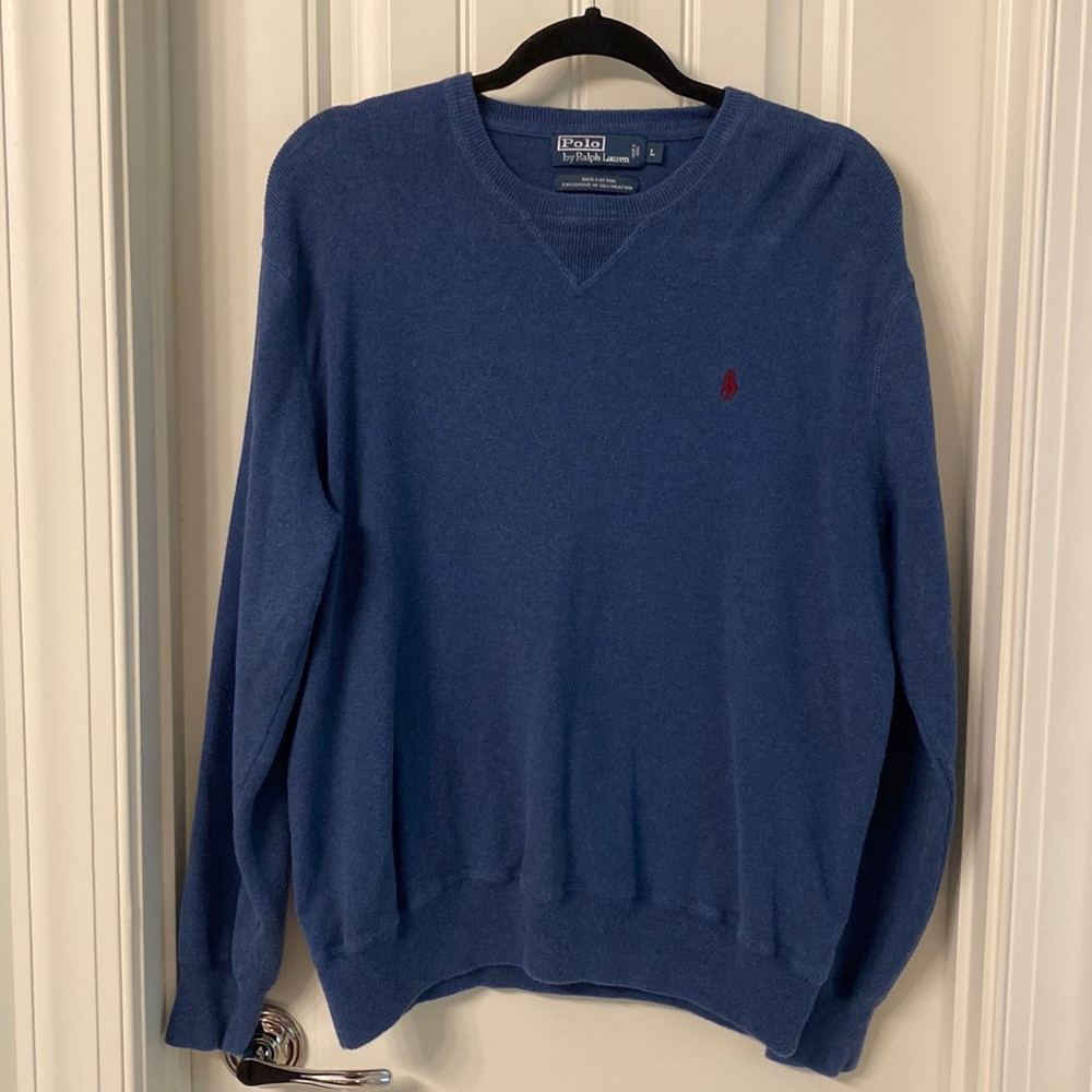 Blue Polo men’s crewneck sweater